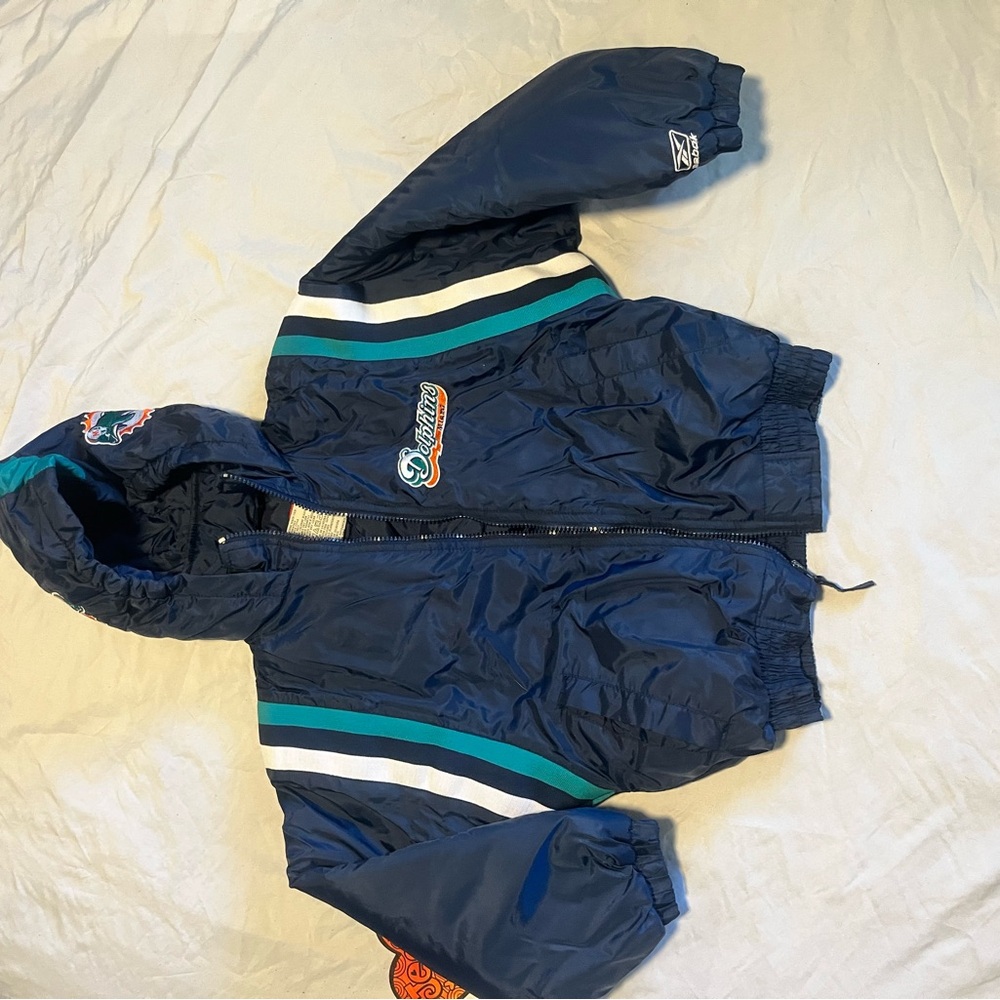 Reebok Navy Blue Jacket Miami Dolphin